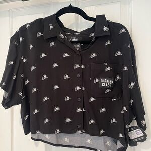 Black lurking class crop top brand new w tags